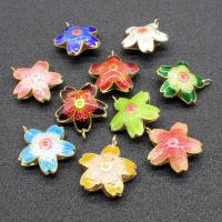 Cloisonne Pendants Flower handmade hollow Approx 1.5mm Sold By Bag