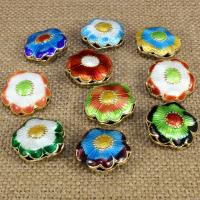 Cloisonne Beads Flower handmade hollow 20mm Approx 1.5mm Sold By Bag