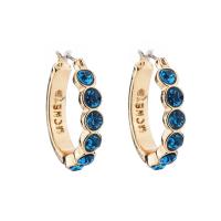 Zinc Alloy Drop Earrings stainless steel post pin gold color plated for woman & with rhinestone lead & cadmium free Sold By Pair