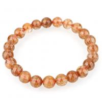 Rutilated Quartz Bracelet Round natural & for woman 9mm Sold Per Approx 7 Inch Strand