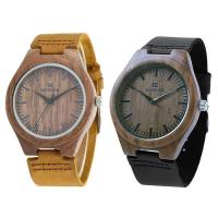 Redear® Men Jewelry Watch Wood with Cowhide & Glass Japanese movement for man 24mm Approx 9 Inch Sold By PC
