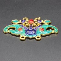 Animal Zinc Alloy Connector Butterfly plated imitation cloisonne & enamel & 2/2 loop lead & cadmium free Approx 1.5mm Sold By Bag