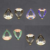 Cloisonne Pendants Teardrop 24K gold plated Approx 1mm Sold By Bag