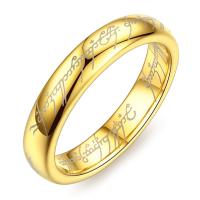 Tungsten Steel Ring for Men  gold color plated & for woman 6mm Sold By PC