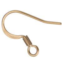 Stainless Steel Hook slangetje, Roestvrij staal, rose goud plated, met lus, 16x15x1.5mm, 0.8mm, Gat:Ca 2mm, 100pC's/Lot, Verkocht door Lot