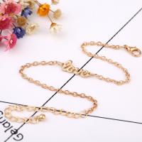 Zinc Alloy Anklet with 1.96Inch extender chain gold color plated oval chain & for woman nickel lead & cadmium free Sold Per Approx 8.6 Inch Strand
