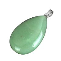 Gemstone Pendants Jewelry with brass bail Teardrop platinum color plated natural nickel lead & cadmium free Approx Sold By PC