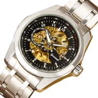 Guccamel® mannen sieraden horloge, Zinc Alloy, met Glas, plated, voor de mens, meer kleuren voor de keuze, nikkel, lood en cadmium vrij, 44x14mm, Lengte Ca 7 inch, Verkocht door PC