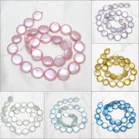 Keishi kultivované sladkovodní perle, Sladkovodní Pearl, Tlačítko, více barev na výběr, 13mm, Otvor:Cca 0.8mm, Prodáno za Cca 14.7 inch Strand