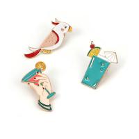 Collar Brooch Zinc Alloy gold color plated for woman & enamel nickel lead & cadmium free 42mm Sold By Set
