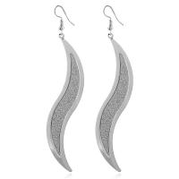 Iron Drop Earring iron earring hook plated for woman & frosted lead & cadmium free Sold By Pair
