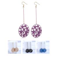 Iron Drop Earring iron earring hook Star plated with painted & for woman lead & cadmium free Sold By Pair
