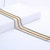 Stainless Steel Chain Necklace plated curb chain & for man 4mm Sold Per Approx 21.7 Inch Strand
