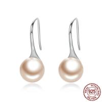 925 Sterling Silver Earring with Shell Pearl for woman Sold By Pair