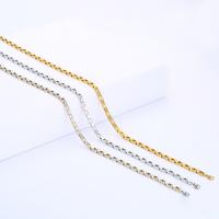 Stainless Steel Chain Necklace plated rectangle chain & for man 6mm Sold Per Approx 21.6 Inch Strand