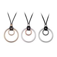 Zinek svetr řetěz náhrdelník, s Voskovaný Hemp Cord, s 5cm extender řetězce, pro ženy, více barev na výběr, olovo a kadmium zdarma, 68mm, Prodáno za Cca 31.5 inch Strand
