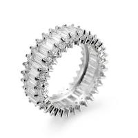 Messing ringen, geplatineerd, uniseks & verschillende grootte voor keus & met zirkonia, nikkel, lood en cadmium vrij, Verkocht door PC