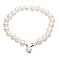 Freshwater Cultured Pearl Bracelet Freshwater Pearl Potato for woman white 6-7mm Sold Per Approx 6.5 Inch Strand