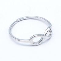 925 Sterling Silver Finger Rings Infinity plated Unisex & adjustable 16mm US Ring .5 Sold By PC