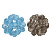 Krystal Ball Cluster Bead, facetteret & blandet, 25-28mm, 5pc'er/Lot, Solgt af Lot