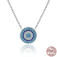 925 Sterling Silver Necklaces with 3.1lnch extender chain platinum plated adjustable & oval chain & for woman & with cubic zirconia Sold Per 15.7 Inch Strand