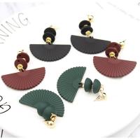 Resin Earring with Zinc Alloy stainless steel post pin gold color plated for woman 10-25mm Sold By Pair