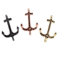 Brass Jewelry Connector with Resin Rhinestone Anchor plated faceted & 1/1 loop nickel lead & cadmium free Approx 3mm Sold By PC
