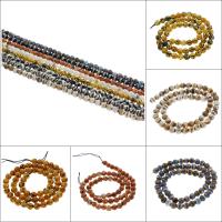Naturlige tibetanske Agate Dzi Beads, Tibetansk agat, Runde, facetteret, flere farver til valg, 6mm, Hole:Ca. 1mm, Ca. 62pc'er/Strand, Solgt Per Ca. 15.3 inch Strand