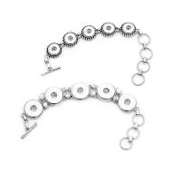 Snap Button Bracelet Zinc Alloy plated & for woman lead & cadmium free 12mm 18mm Length Approx 7 Inch Sold By Bag