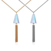 CRYSTALLIZED™ Element Crystal Necklace Brass with CRYSTALLIZED™ with 5cm extender chain plated twist oval chain & for woman & faceted nickel lead & cadmium free Sold Per Approx 15.5 Inch Strand