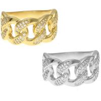 Cubic Zircon Brass Finger Ring plated Unisex & with cubic zirconia nickel lead & cadmium free Sold By PC