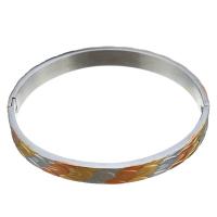 Stainless Steel Bangle with 2Inch extender chain plated Unisex 8mm Inner Approx Sold By PC