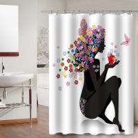 Shower Curtains Polyester Rectangle & waterproof Sold By PC