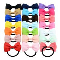 Ponytail Holder Grosgrain Ribbon with nylon elastic cord & Polyester Bowknot for children Sold By Lot