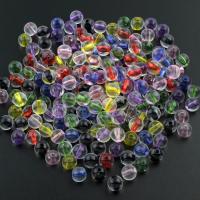 Transparent akryl perler, Runde, gennemsigtig, blandede farver, 8mm, Hole:Ca. 1.5mm, Ca. 330pc'er/Bag, Solgt af Bag
