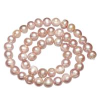 Bulvių išauginti gėlavandenių perlų karoliukai, Gėlo vandens perlų, Bulvė, natūralus, purpurinis, 7-8mm, Skylė:Apytiksliai 0.8mm, Parduota už Apytiksliai 15 Inch Strand