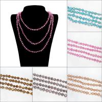 Freshwater Pearl Sweater Chain Necklace with Glass Seed Beads Baroque for woman 5-8mm Sold Per Approx 62-65 Inch Strand