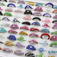 Rhinestone Finger Ring Zinc Alloy painted Unisex & with rhinestone & mixed lead & cadmium free - US Ring Sold By Box