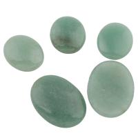 Green Aventurine Cabochon Flat Oval & flat back Sold By Bag