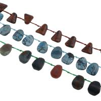 Koraliki z kameniem szlachetnym, Kamień szlachetny, do wyboru różne materiały, 13x18x3mm, otwór:około 1mm, 25komputery/Strand, sprzedawane na około 15.7 cal Strand
