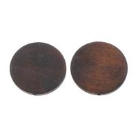 Holzperlen, Holz, flache Runde, 40x5mm, Bohrung:ca. 2mm, 100PCs/Tasche, verkauft von Tasche