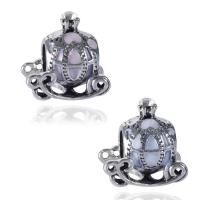 Zinc Alloy European Beads Pumpkin Car antique silver color plated without troll & enamel lead & cadmium free 10-15mm Approx 4-4.5mm Sold By Bag