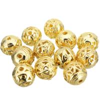 Edelstahl-Beads, Zinklegierung, goldfarben plattiert, verschiedene Stile für Wahl & hohl, 11x10x11mm, Bohrung:ca. 1.9mm, 100PCs/Menge, verkauft von Menge