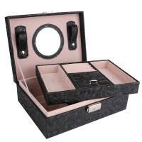 Multifunctional Jewelry Box PU Leather with Flocking Fabric nickel lead & cadmium free Sold By PC