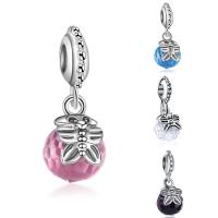 European Style Zinc Alloy Dangle Beads with Crystal platinum color plated without troll & faceted lead & cadmium free 10-30mm Approx 4-4.5mm Sold By Bag