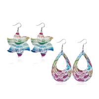 Zinc Alloy Drop Earrings iron earring hook painted & for woman lead & cadmium free Sold By Pair