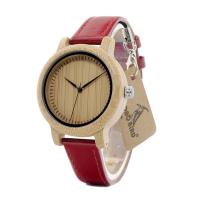 PU Leather with Wooden Dial & Glass & Stainless Steel Life water resistant & Unisex & adjustable original color 38mm 14.5mm Length Approx 6.5-8.5 Inch Sold By PC