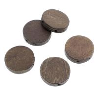 Trä Pärlor, Flat Round, 23x5mm, Hål:Ca 2mm, 100PC/Bag, Säljs av Bag