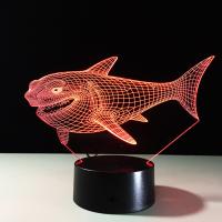 Night Lights Acrylic Shark with USB interface & with LED light & change color automaticly Sold By PC