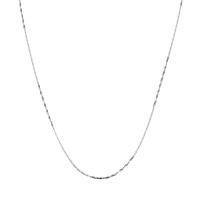 925 Sterling Silver Necklace Chain with packing box & Boston chain 0.50mm Sold By Strand